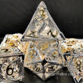 Pure Copper Hollowed Metal Dice Featured with 3D Dragon